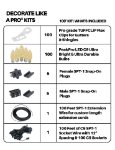 C9 Decorate Like a Pro® Kit - 100' LED Diamond Faceted Warm White Black Wire w/12" Bulb Spacing